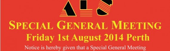 Special General Meeting 1st August 2014